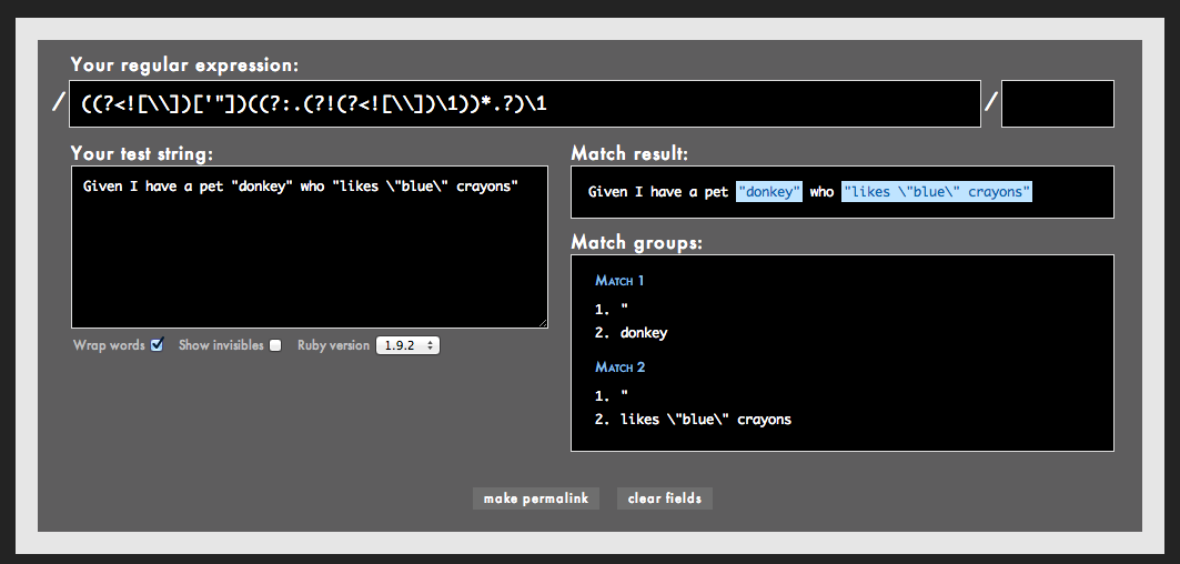 Regex for Quoted String with escapable quotes
